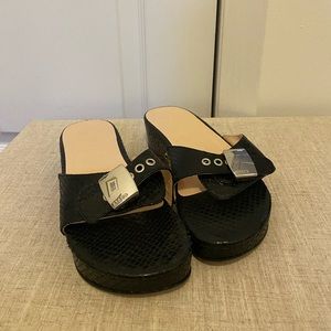 STAUD black platform sandal